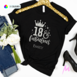 18 & Fabulous T-Shirt 8 18 and Fabulous Birthday Tshirt - Mamazing.co.uk