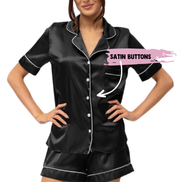 50 & Fabulous Satin Birthday Pyjamas 7 Satin Buttons - Pyjamas