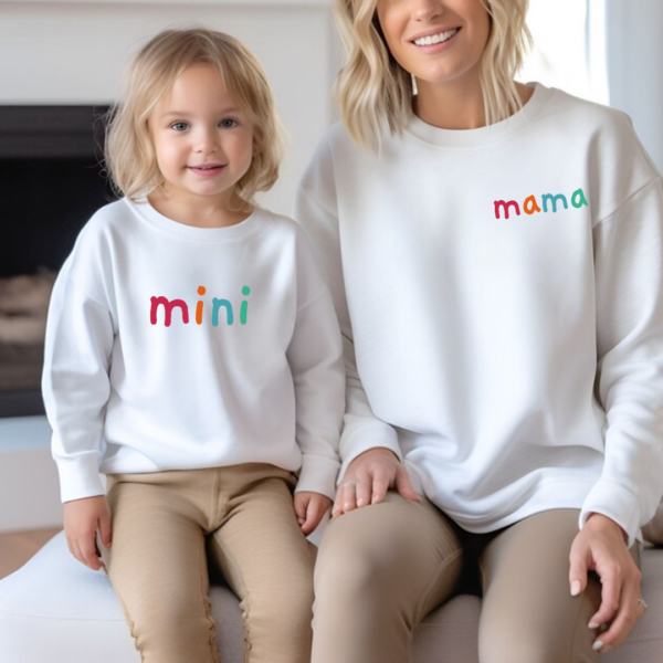 Mother & Child 'Mama & Mini' Matching Sweatshirt Set 6 Matching Sweatshirts for mum & mini