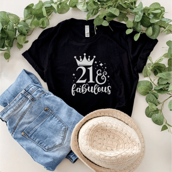 & Fabulous Birthday Bash Tees 🎉👑 6 Age and Fabulous Birthday Tshirts Matching Black - Mamazing