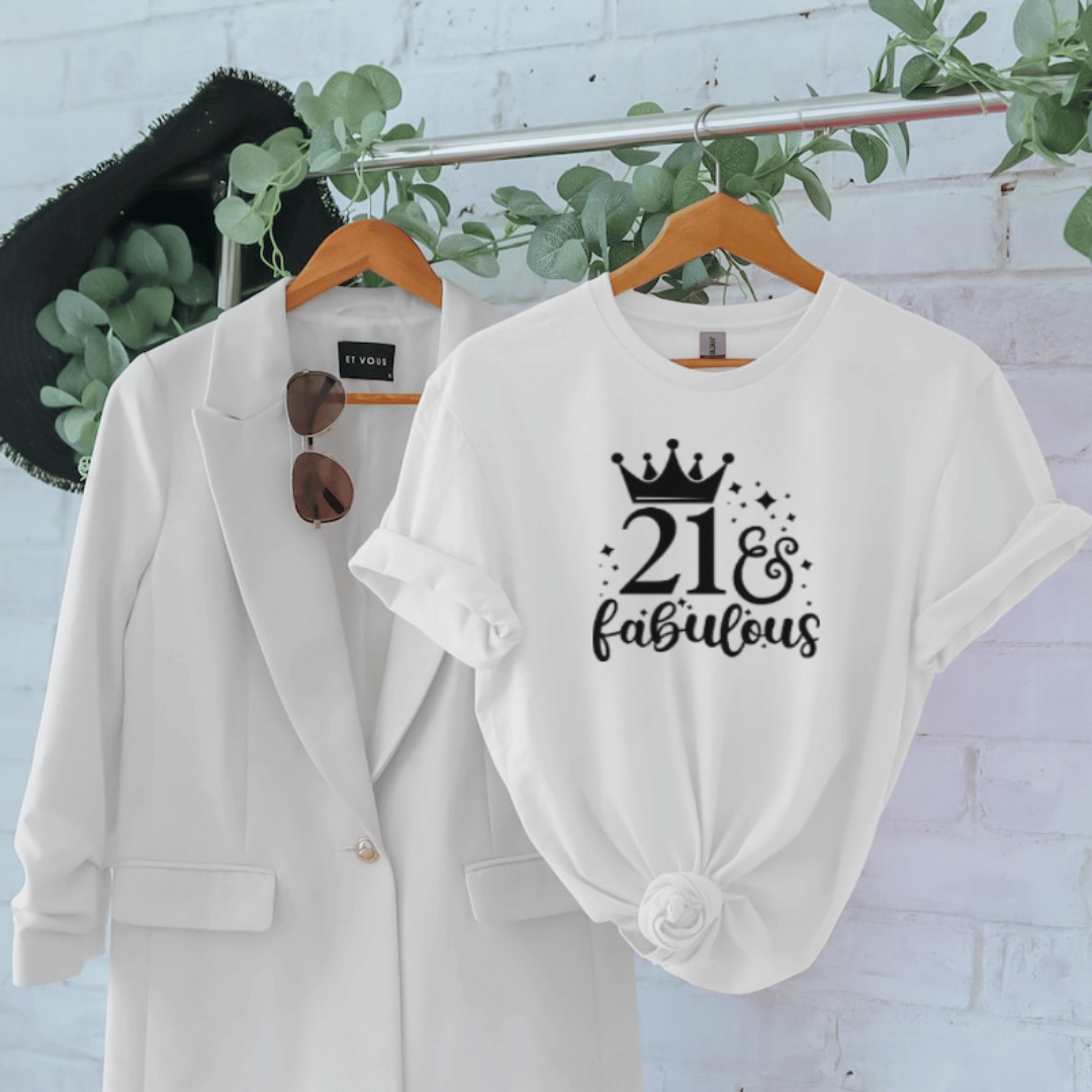 & Fabulous Birthday Bash Tees 🎉👑 2 Age and Fabulous Birthday Tshirts Matching - Mamazing (1)