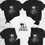 & Fabulous Birthday Bash Tees 🎉👑 3 Age and Fabulous Birthday Tshirts Matching - Mamazing