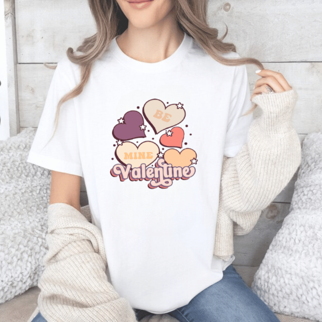 Sweetheart Candy Valentine's Tee 💖🍬 1 Be Mine Valentine Tshirt - Mamazing
