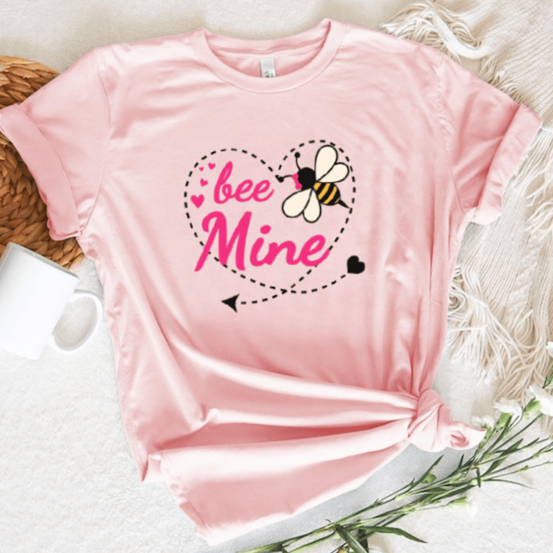 Buzzy Love" Tshirt 🐝💕 1 Bee Mine Valentines Tshirt - Mamazing
