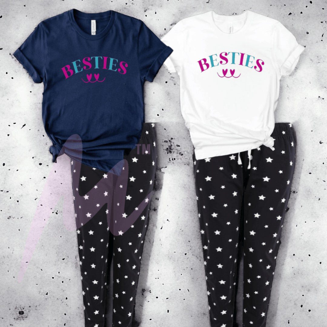 Personalised 'Besties' Pyjama Set 1 Besties Pyjamas - Mamazing