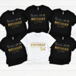 Golden Year Birthday Personalised T-Shirts 🎊👕✨ 2 Birthday Tshirts Matching Night Out - Mamazing