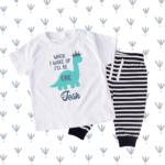 🦕 "DinoSnore Dream" PJs - First Birthday 2 Dinosaur when I wake up first birthday pyjamas - Mamazing