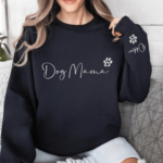 Dog Mama Personalised Sweatshirt Black mamazing