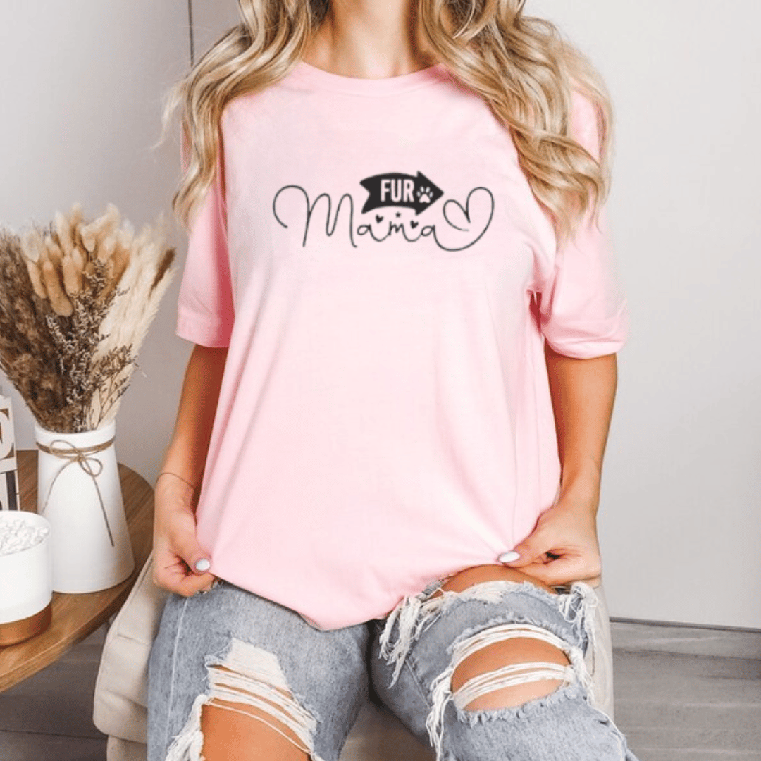 Purrfectly Pampered Fur Mama Tee 🐾💖 1 Fur Mama Tshirt - mamazing
