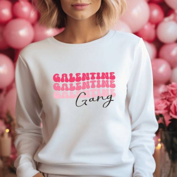 Galentine Gang Sweatshirt White - Mamazing