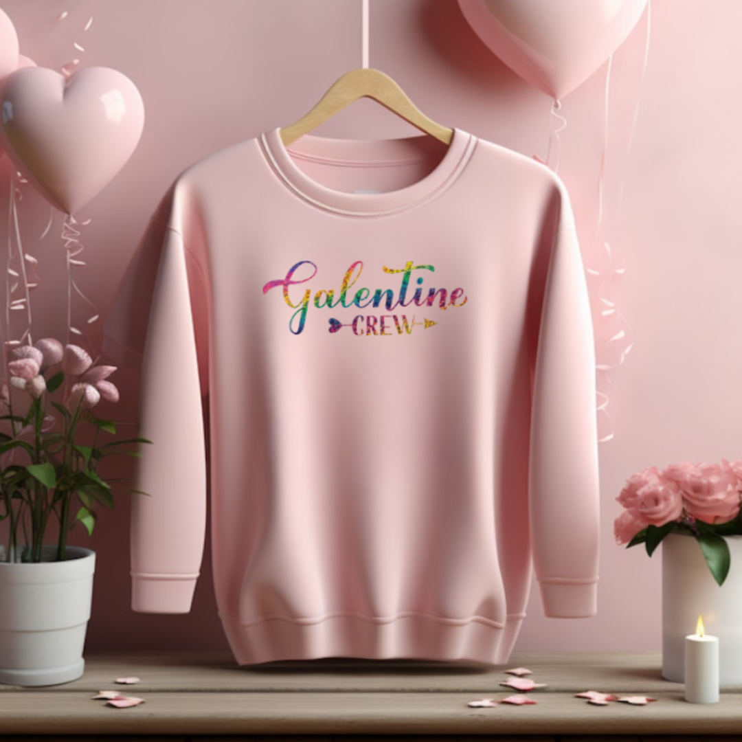 Galentine's Cozy Crew Sweatshirt 2 Galentine pink Sweatshirt- Mamazing