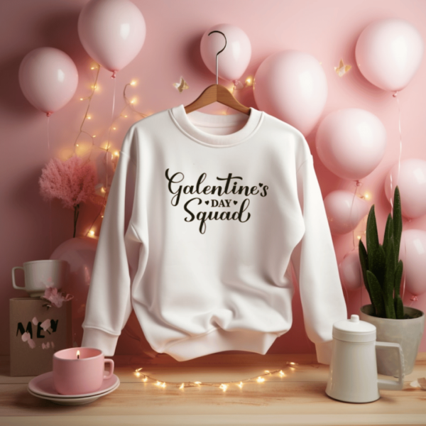 Galentine's Day Squad Chic Sweatshirt 4 Galentines squad sweater- Mamazing (1)