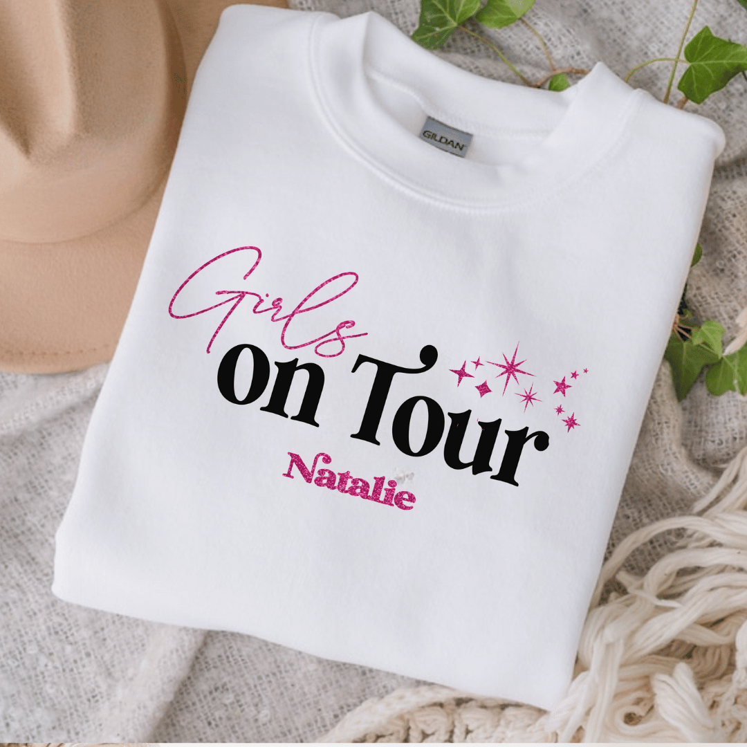 Personalised 'Girls on Tour' Sweatshirt 2 Girls on Tour Jumper Mamazing