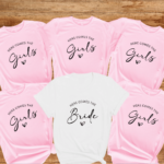 Here comes the Bride. Hen Party T-shirts - Pink 6 Here comes the Bride. Hen Party T-shirts - PINK - Mamazing