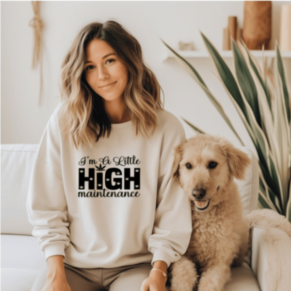 "Sassy Chic" High Maintenance Crewneck 😘✨ 4 Im a little high maintenance Sweater mamazing