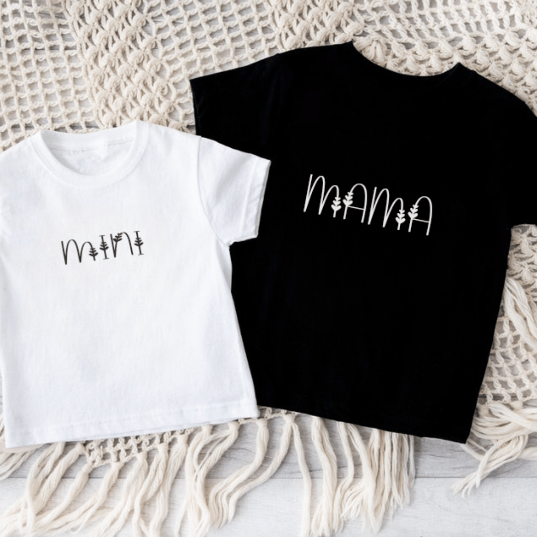"Mama & Mini" Monochrome Tee Set 🖤🤍 1 Mama Matching Mini - Mamazing