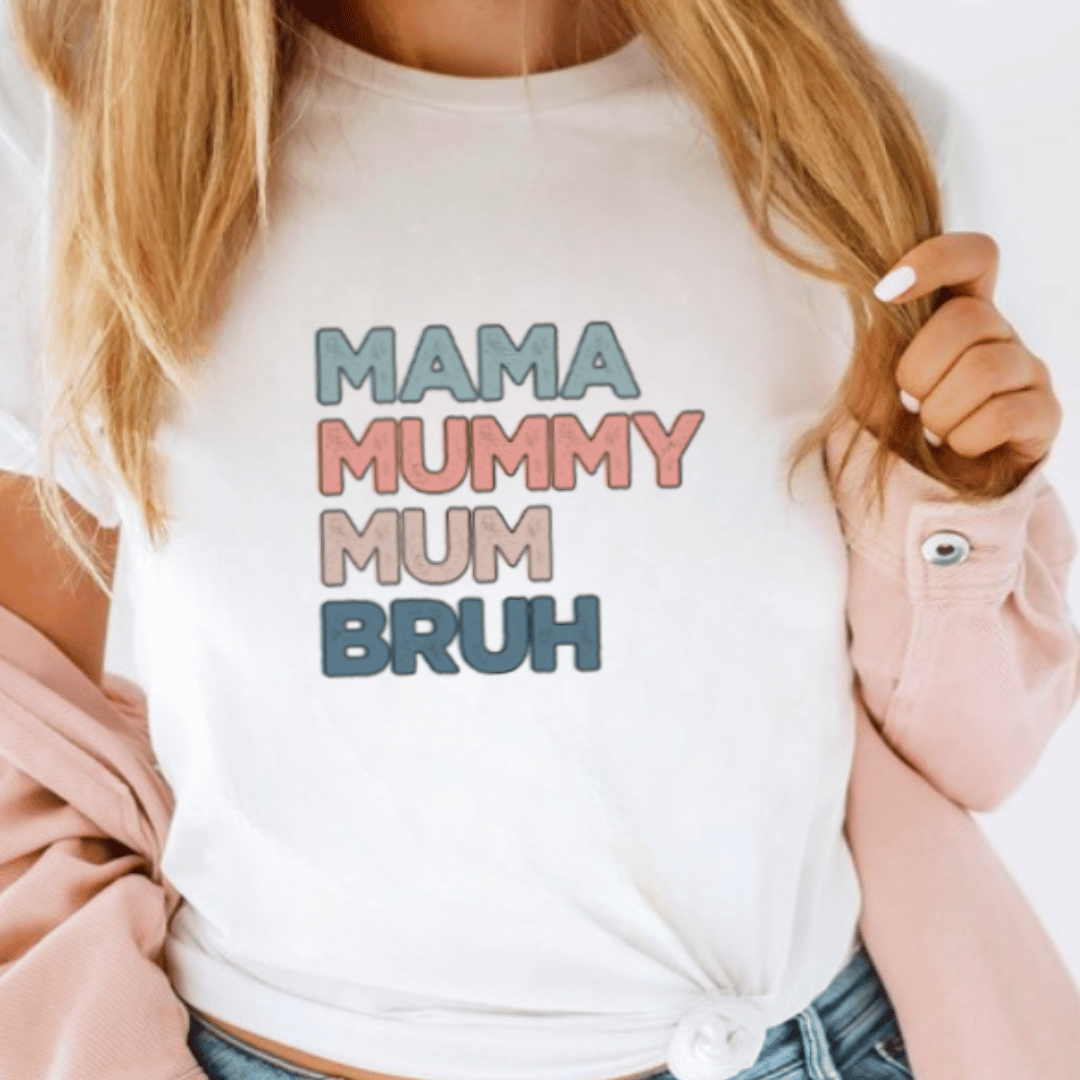 "Mum's The Word" Quirky Tee 🤣 1 Mama Mummy, Mum Bruh! - Mamazing