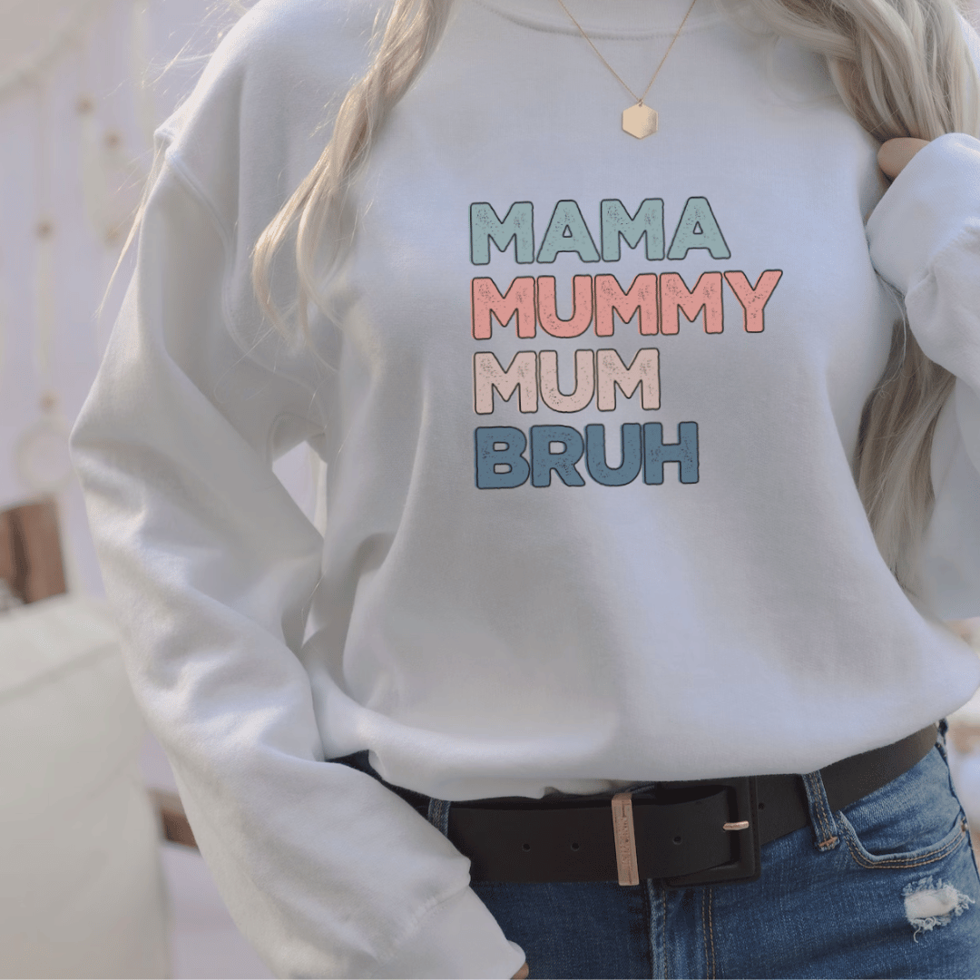 "Mum's The Word" Quirky Sweatshirt 🤣 1 Mama Mummy, Mum Bruh! Sweatshirt - Mamazing