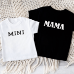 Mama & Mini Classic Tee Set 🤍🖤 3 Mama and Mini Matching - Mamazing