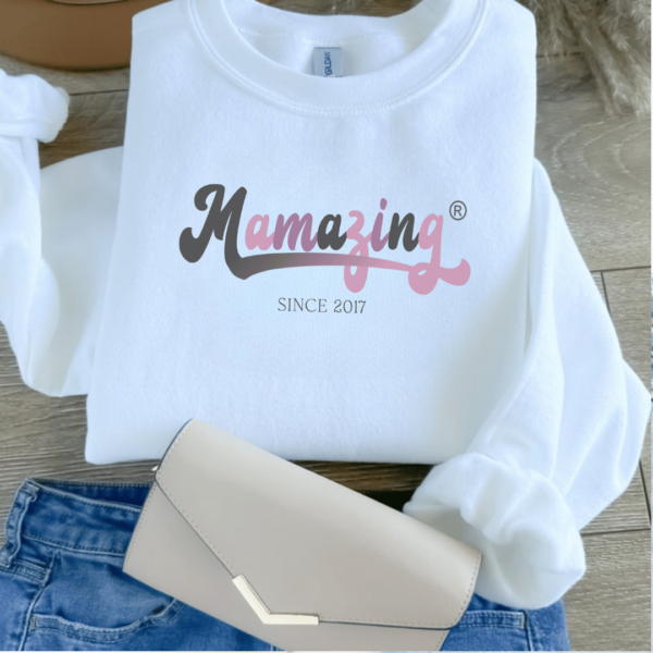 Mamazing® Signature Sweatshirt 5 Mamazing Jumper in White - Mamazing