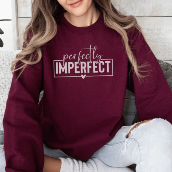 Perfectly Imperfect - Sweater 7 Perfectly Imperfect Sweatshirt maroon mamazing