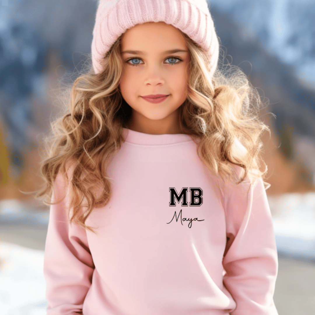 Personalised Monogram Sweatshirt 2 Personalised Girls Sweathirt Mamazing
