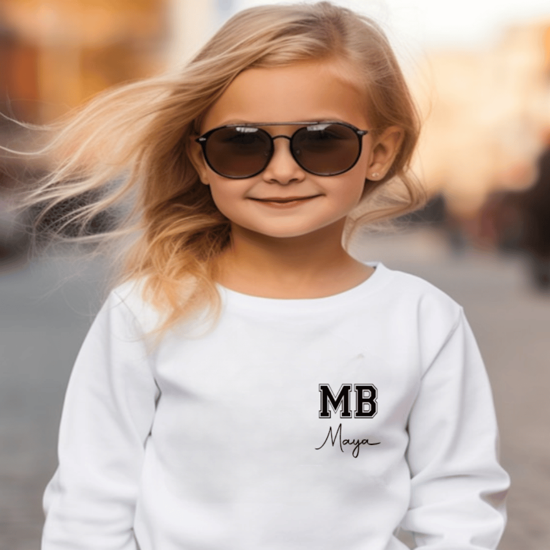 Personalised Monogram Sweatshirt 1 Personalised kids Sweathirt Mamazing