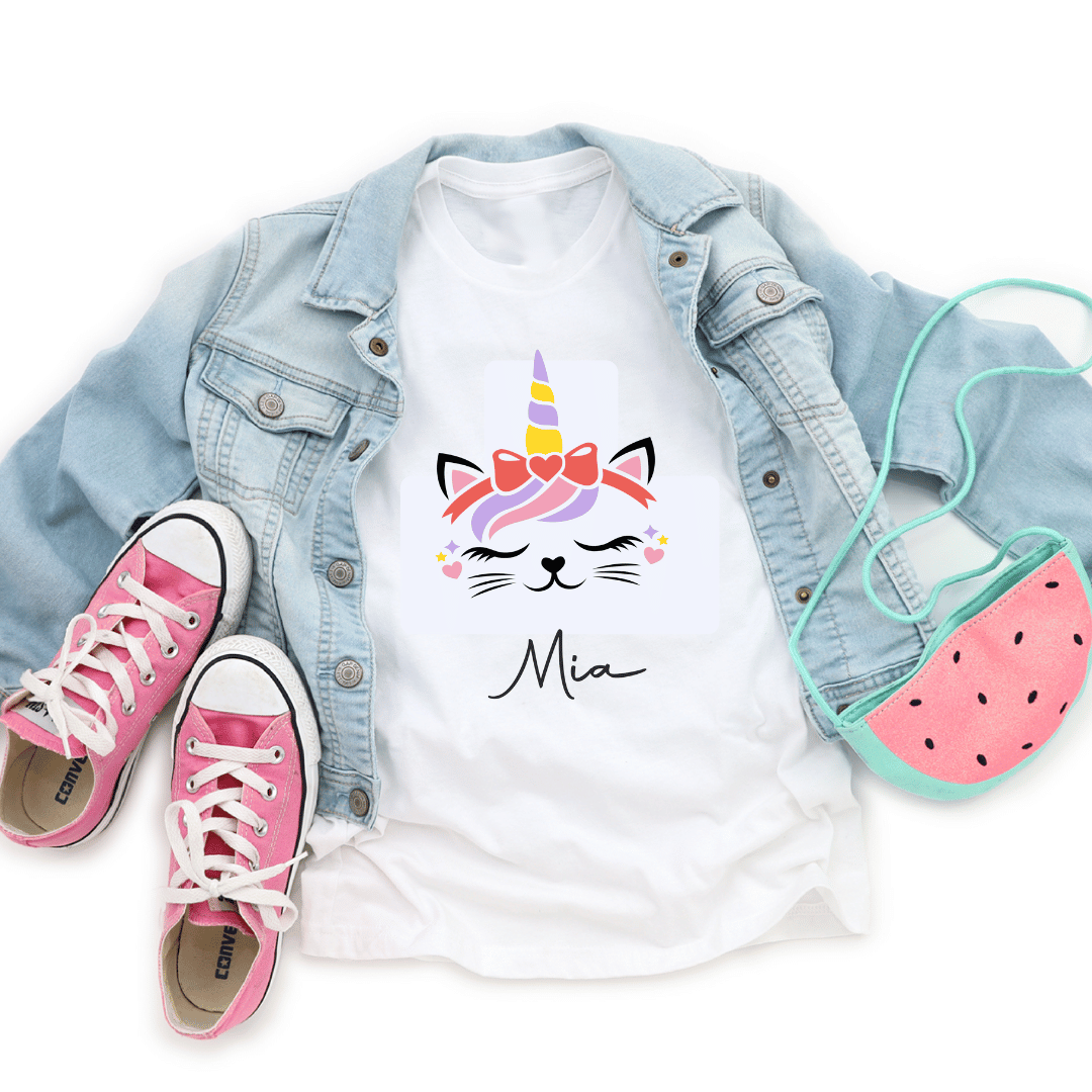 Magical Caticorn T-Shirt 1 Personalised unicorn Tshirt-mamazing