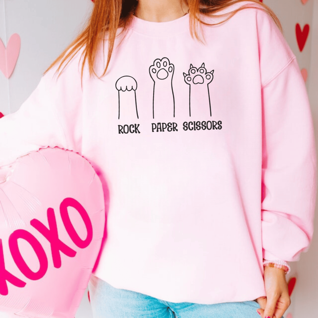 Rock Paper Scissors Champion Sweatshirt 🌟✂️📄 1 Rock Paper Scissors Sweatshirt -mamazing