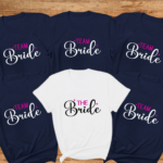Team Bride Hen Party T-shirts - Navy 3 Team Bride Navy Tshirt