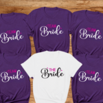 Team Bride Hen Party T-shirts - Purple 2 Team Bride Purple Tshirt