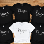 Personalised Hen Party T-shirts - Team Bride 3 Team Bride T shirt Black