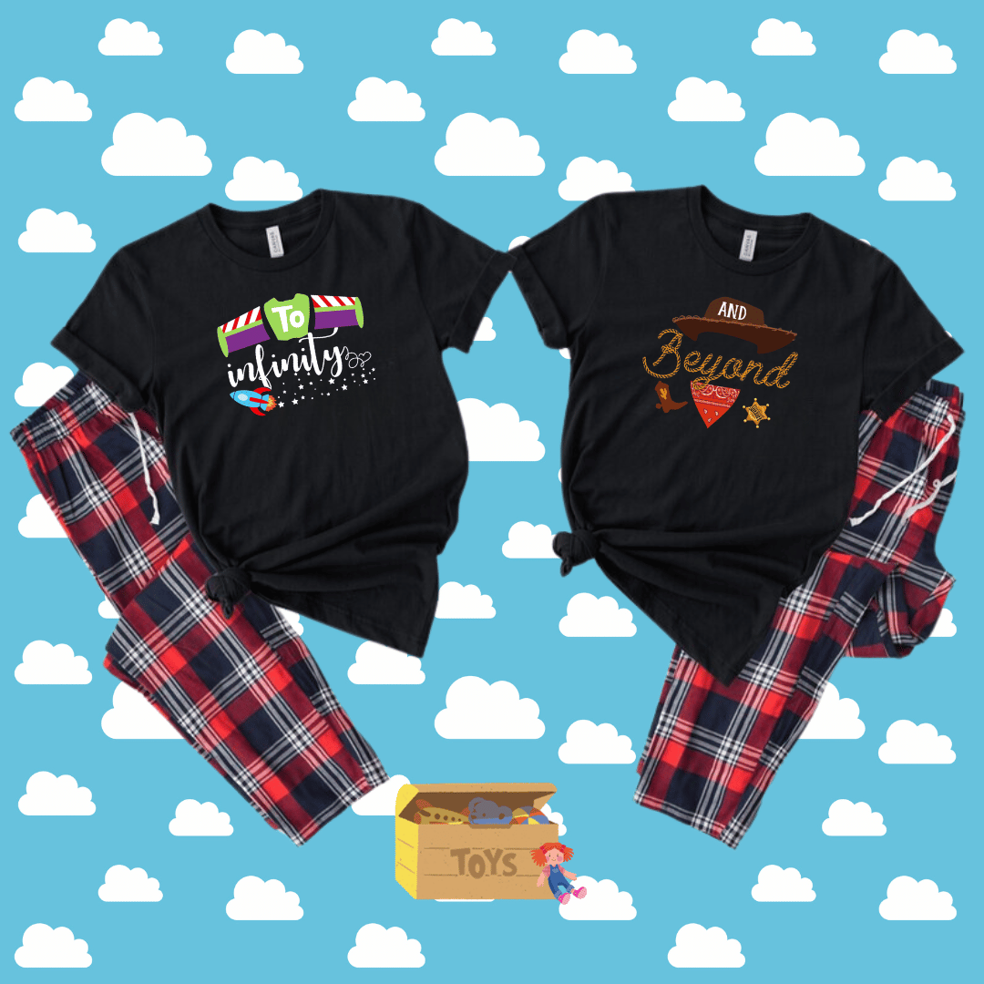🚀 "Galactic Duo" PJs - To Infinity & Beyond Set 1 To Infinity & Beyond Matching Couples Pyjamas - Mamazing