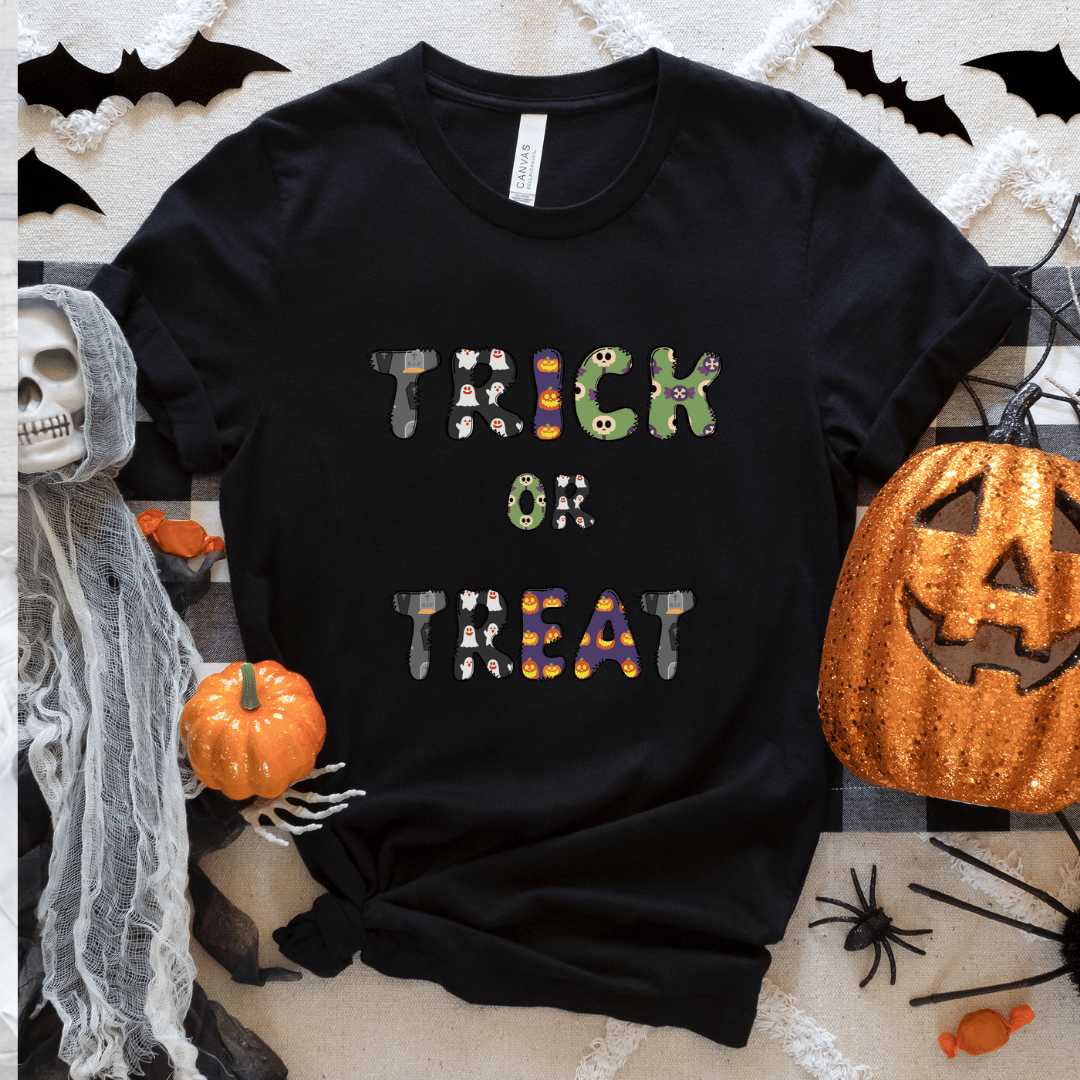 Spooky Festive 'Trick or Treat' Tee 1 Trick or Treat tshirt- Mamazing