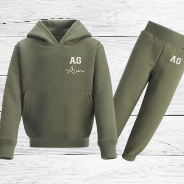 Monogrammed Classic Tracksuit 7 monogram kids khaki tracksuit Mamazing