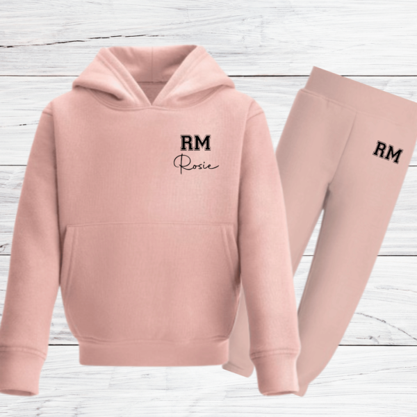 Monogrammed Classic Tracksuit 5 monogram kids pink tracksuit Mamazing