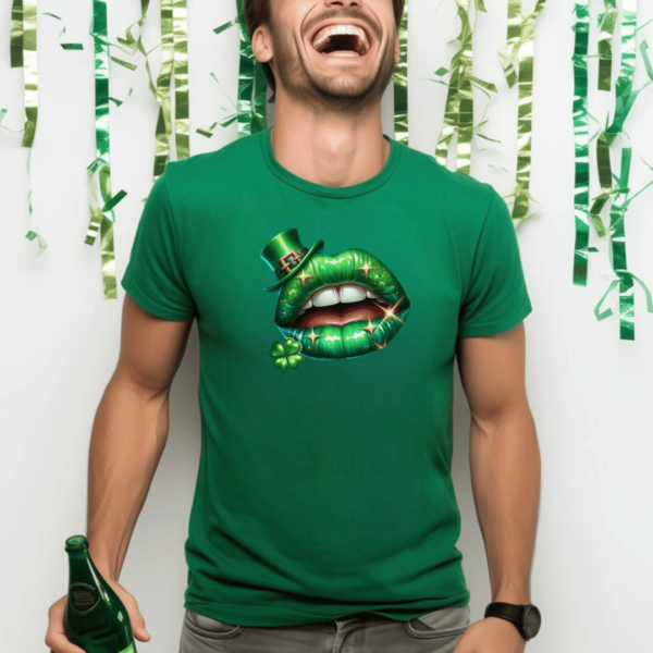 Lucky Lips St Patricks Day Tshirt - Mamazing