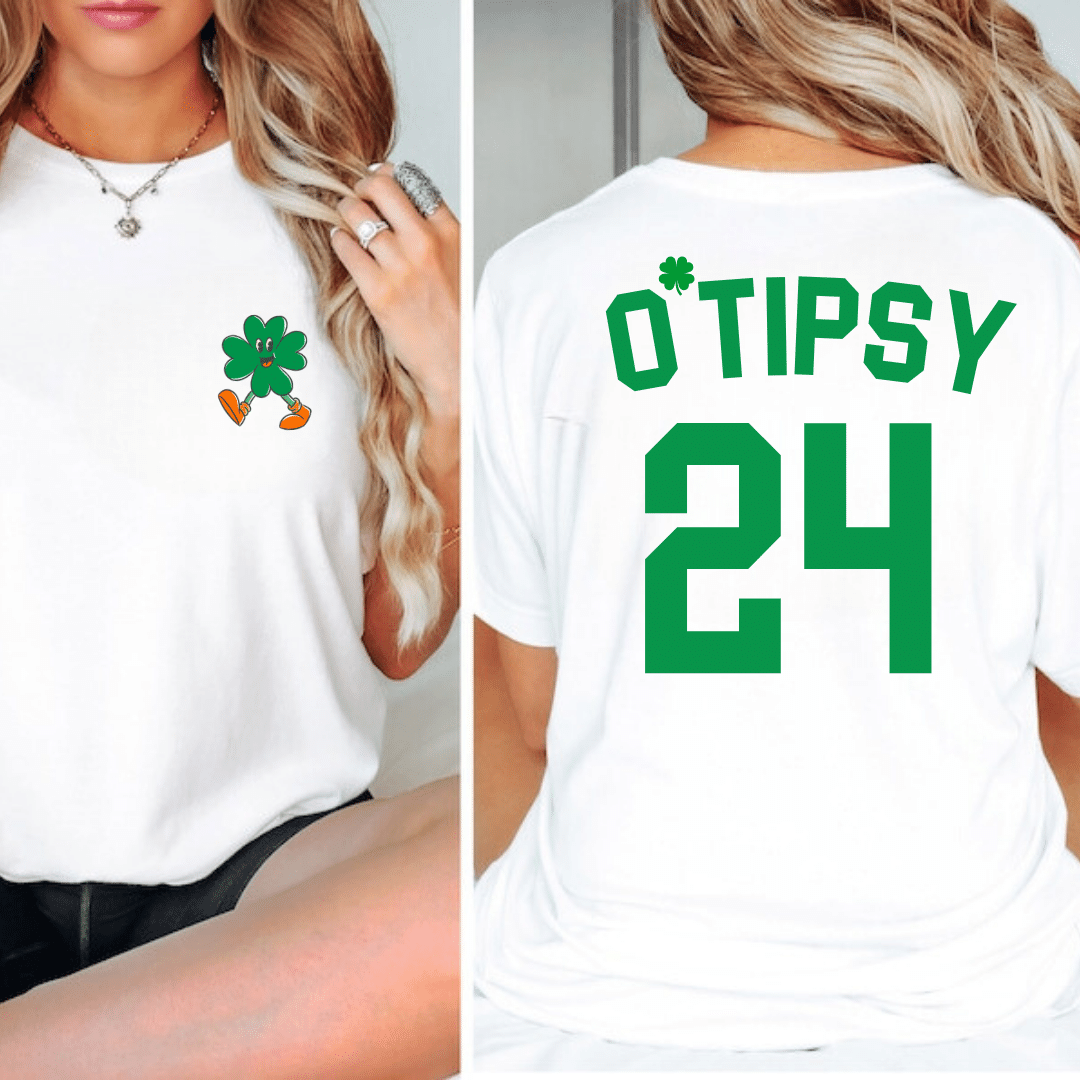 "O'Tipsy 24" Clover T-Shirt - St Patricks Day 1 O Tipsy St Patricks Day Tshirt - Mamazing