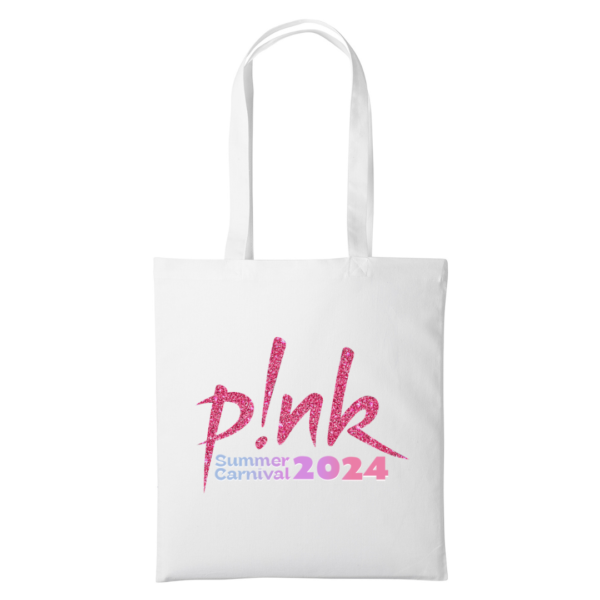 Pink Summer Carnival Tote Bag 5 Pink Summer Tote Bag White