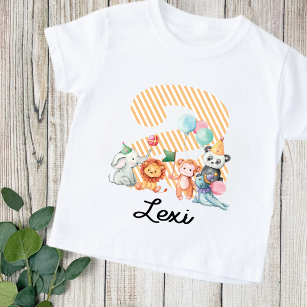 Circus Themed Birthday Number Tshirt