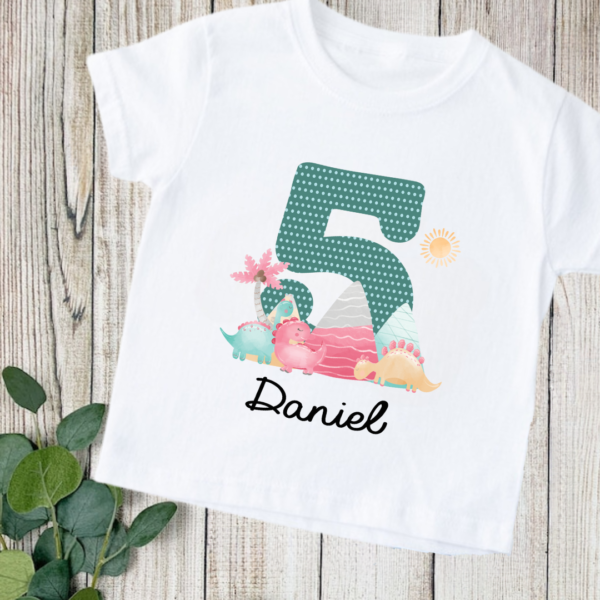 Roar-tastic Dino Birthday Tees for Boys