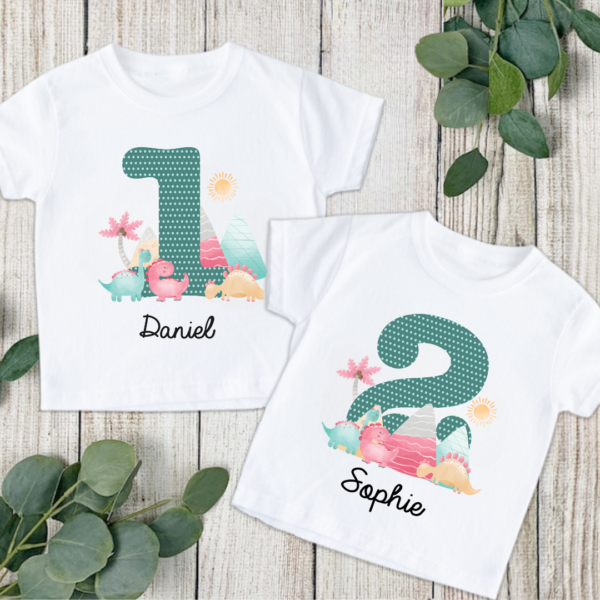 Roar-tastic Dino Birthday Tees for Boys