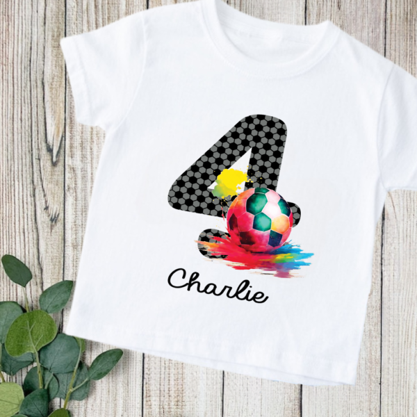Score Big with Football Birthday T Shirt 4 Score Big with Football Birthday Tees