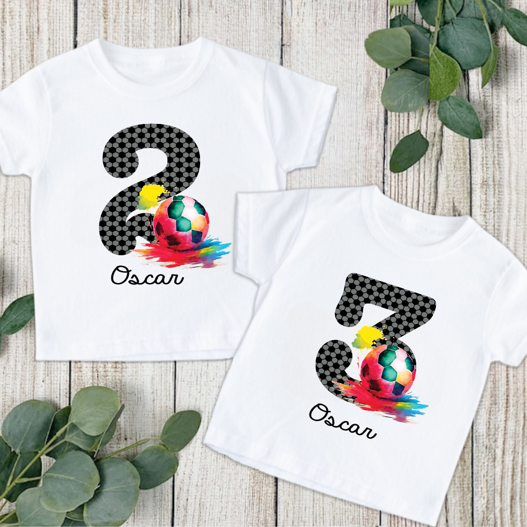 Score Big with Football Birthday T Shirt 1 Score Big with Football Birthday Tees