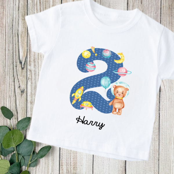 Space Number Birthday T-Shirts! 🚀 4 Space Number Birthday T-Shirts! 🚀