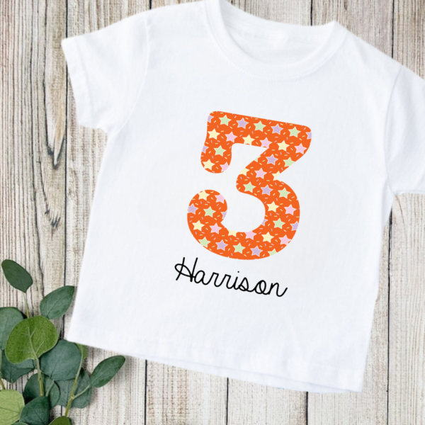 Starry Number Birthday Tshirts