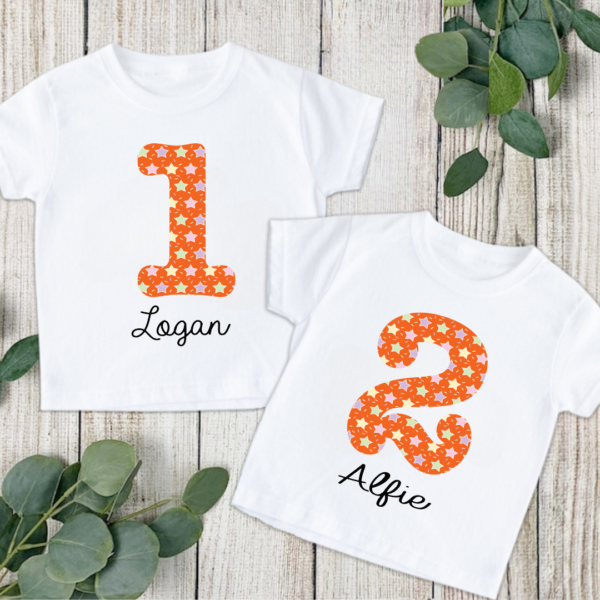 Starry Number Birthday Tshirts