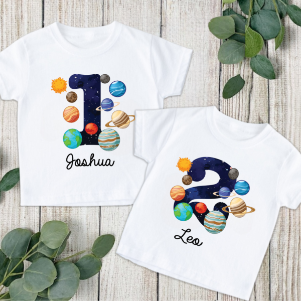 Cosmic Adventure with Solar System Number Tees