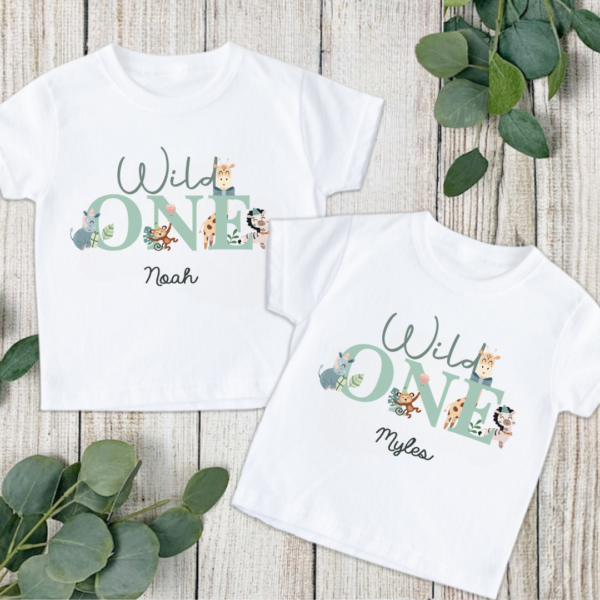 "Wild One" Animal Friends Birthday Tees!