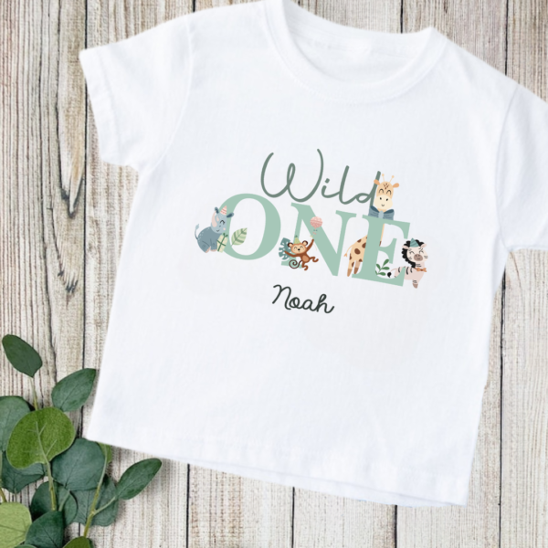 "Wild One" Animal Friends Birthday Tees! 🦒🦛🦓🐒 4 wild one 3